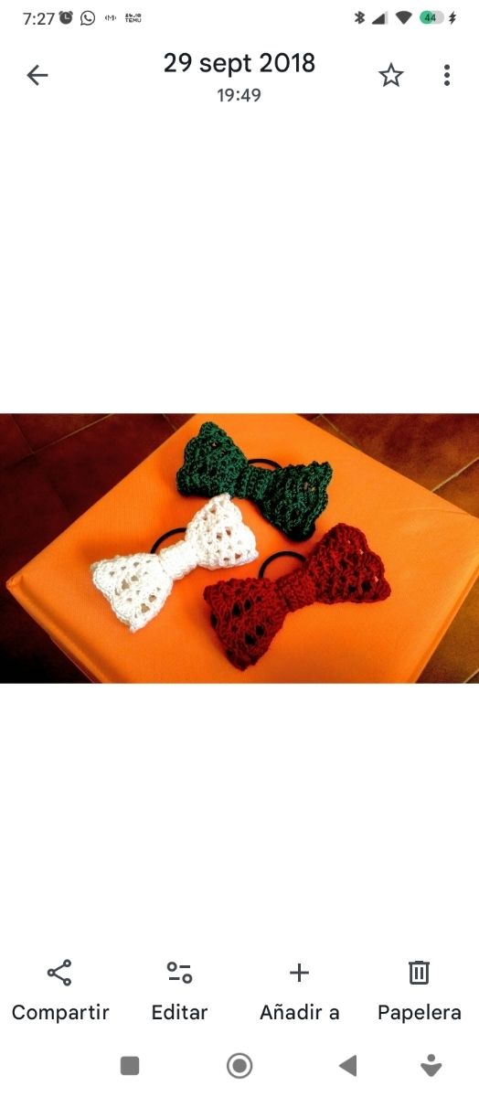 Lazo grande crochet Hecho a Mano (ideal colegio)❤️