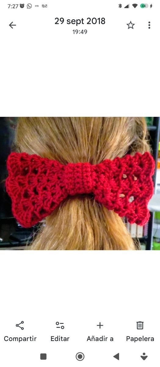 Lazo grande crochet Hecho a Mano (ideal colegio)❤️