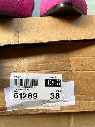 Botines de piel fucsia talla 38