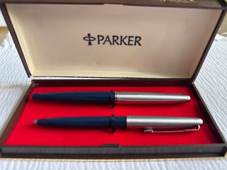 Parker Pluma y Bolígrafo Set. Con cartuchos 