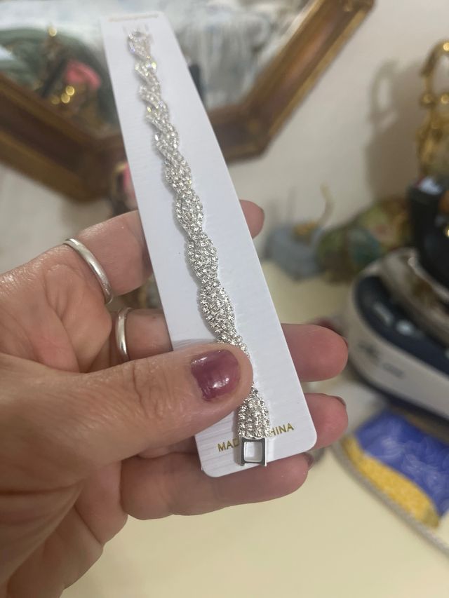 Bracciale Swarovski Argento Cristalli Intrecciati