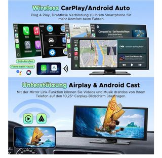 Pantalla Coche CarPlay Inalámbrico 10.25