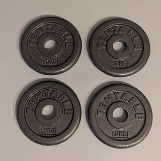 4 discos 1KG mancuenras pesas barras (28mm)