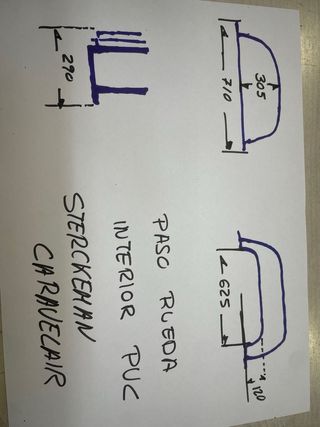 2 Pasos rueda caravana pvc interior