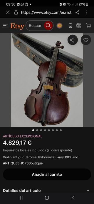Violín Antiguo Jérôme Thibouville-Lamy 