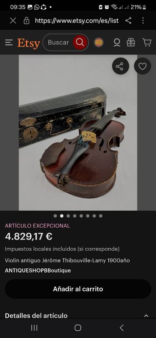 Violín Antiguo Jérôme Thibouville-Lamy 