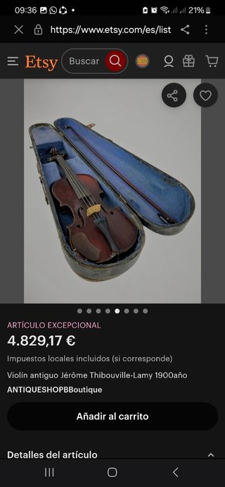 Violín Antiguo Jérôme Thibouville-Lamy 