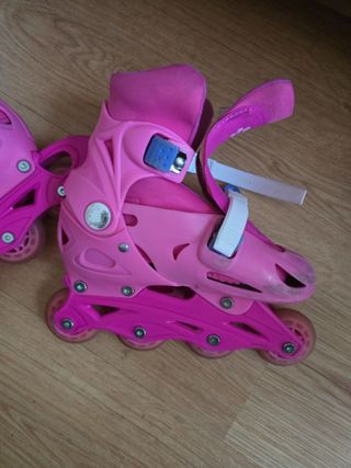 Patines en línea rosas para niña