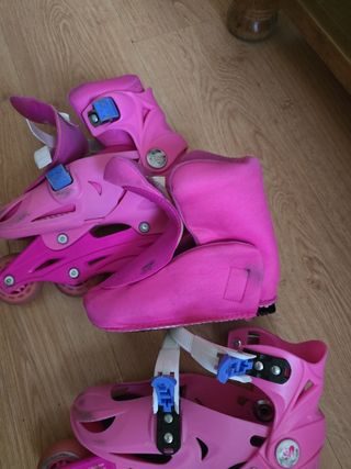 Patines en línea rosas para niña