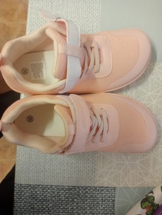 Zapatillas barefoot niña talla 35 rosa