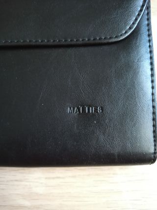 Maletín de piel Matties negro