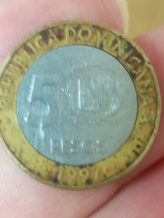 5 Pesos República Dominicana 1997