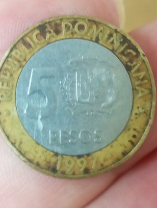 5 Pesos República Dominicana 1997