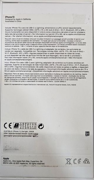 IPHONE 13 256GB BLANCO