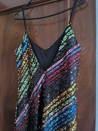 Vestido de lentejuelas multicolor