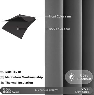 Cortinas Opacas MRTREES Grises