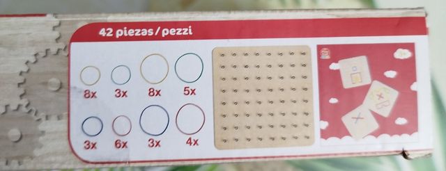 Juego Geoplano Madera Playtive 42 Piezas