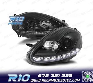 FAROS FIAT GRANDE PUNTO 05-08 LUZ DIURNA FONDO NEGRO