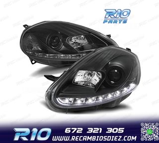 FAROS FIAT GRANDE PUNTO 05-08 LUZ DIURNA FONDO NEGRO