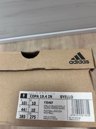 Zapatillas Adidas Copa 19.4 Fútbol Sala Amarillas