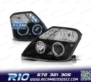FAROS CITROEN C2 03-10 OJOS ANGEL FONDO NEGRO