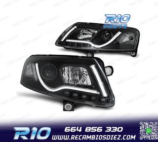 FAROS PARA AUDI A6 4F 04-08 TUBE LIGHT FONDO NEGRO
