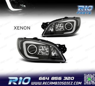 FAROS PARA SUBARU IMPREZA 05-08 TUBE LIGHT XENON FONDO NEGRO