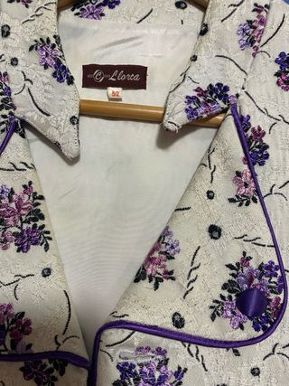 Chaleco fallero Llorca floral talla L