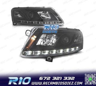 FAROS XENON AUDI A6 4F 04-08 LUZ DIURNA REAL FONDO NEGRO