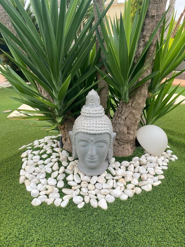 Buda Gris Piedra Grande Nuevo