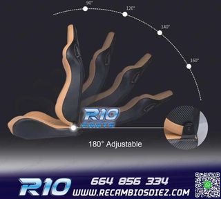 ASIENTO DEPORTIVO SEMI BAQUET ESTILO RS CUERO BEIGE