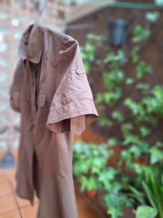 Camisa marrón manga corta