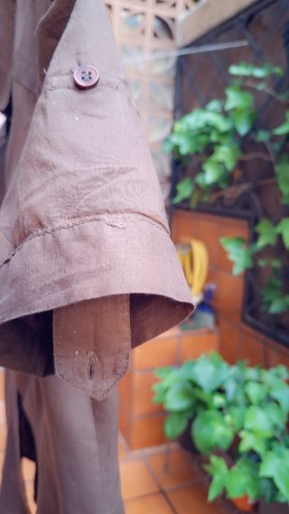 Camisa marrón manga corta