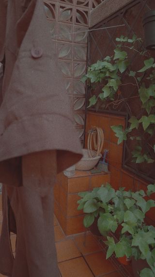 Camisa marrón manga corta