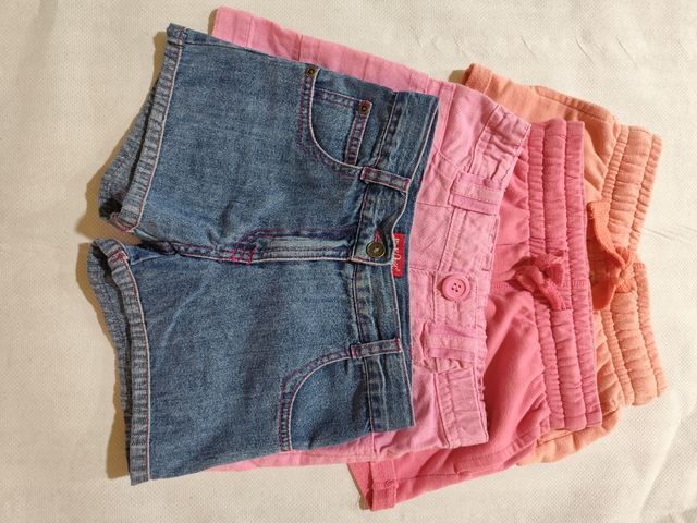 Lote 4 pantalones cortos niña T6-7