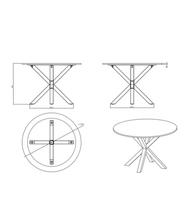 Mesa redonda de mármol