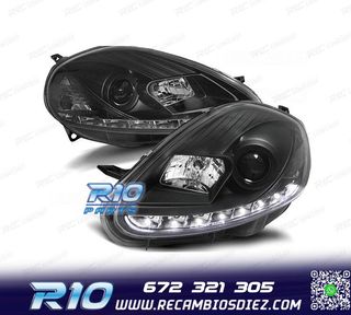 FAROS FIAT GRANDE PUNTO 05-08 LUZ DIURNA FONDO NEGRO