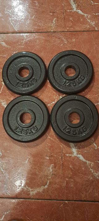 PESAS DISCOS PARA BARRA DE 30MM de 1.25KG