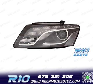 FARO IZQ XENON AUDI Q5 08-12 LED FONDO NEGRO