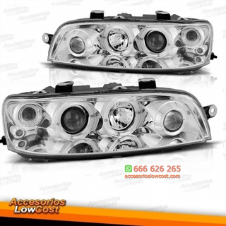 FAROS CON OJOS DE ÁNGEL FIAT PUNTO 2. FONDO CROMO