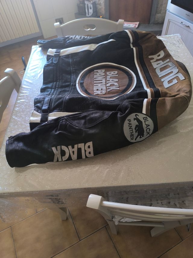 Giubbotto Moto Black Panther Pelle