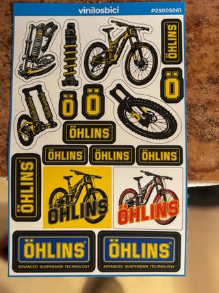 Vinilos Ohlins TTX Air Originales y Fluor x 4 