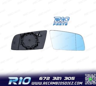 CRISTAL ESPEJO + BASE DERECHO BMW SERIE 5 E60 03-10 AZUL