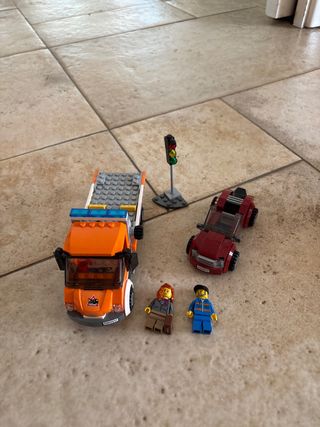 Lego City Camion Coche Señal Luminosa Figuras