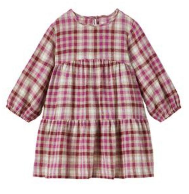 Vestido de niña a cuadros 4-5 años