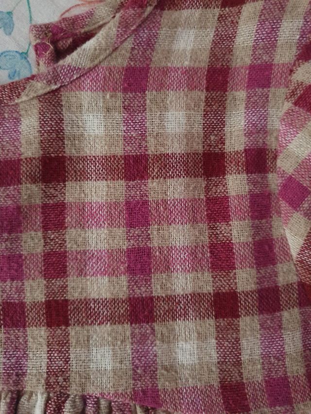 Vestido de niña a cuadros 4-5 años