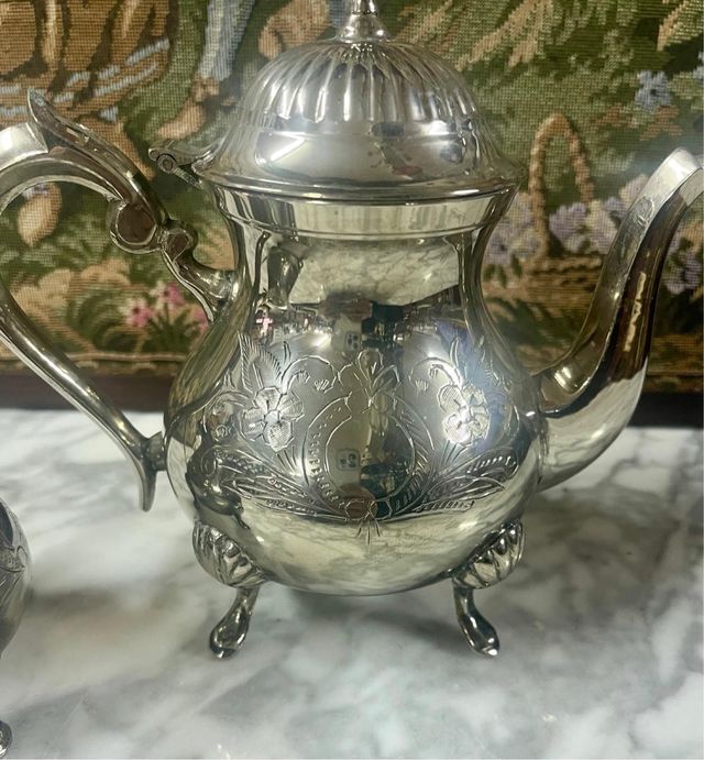 TETERA Y LECHERA PLATEADAS