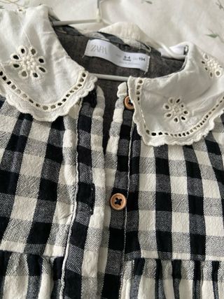 Abito da bambina a quadretti a maniche lunghe Zara