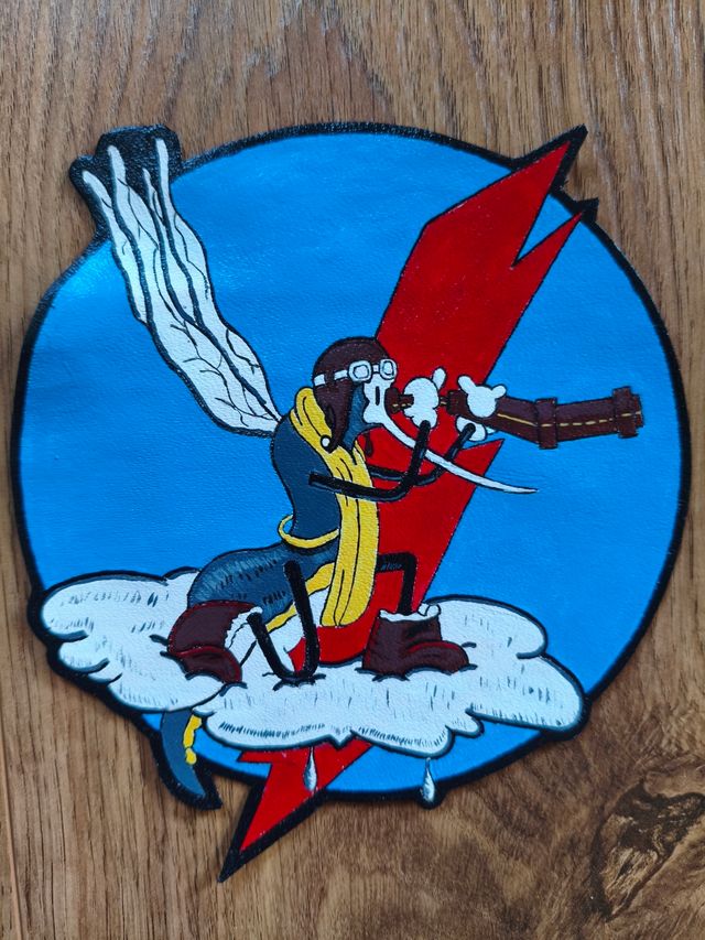 Parche Cuero Pintado Mano Réplica WW2