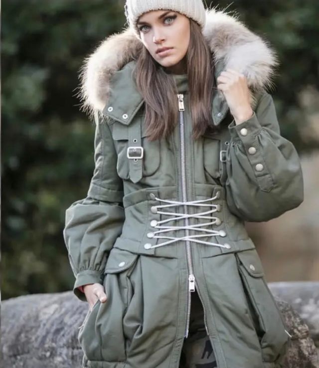 Parka Holy Preppy Talla S Verde Militar